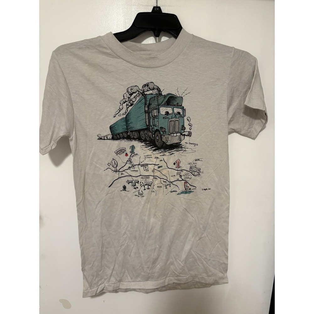Vintage Cartoon Trucker T-shirt Size Med